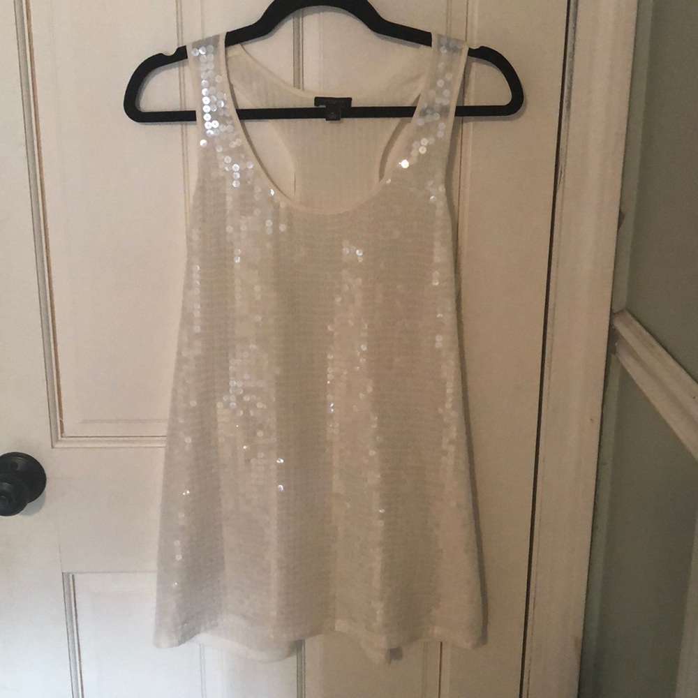 Ann Taylor sequin racerback cami. Size 6.